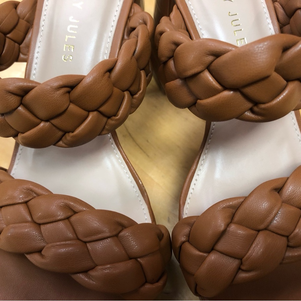 Sincerely Jules Tan Braided Sandals - Picture 5 of 8